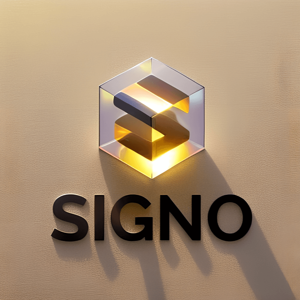 Enseigne SIGNO en relief